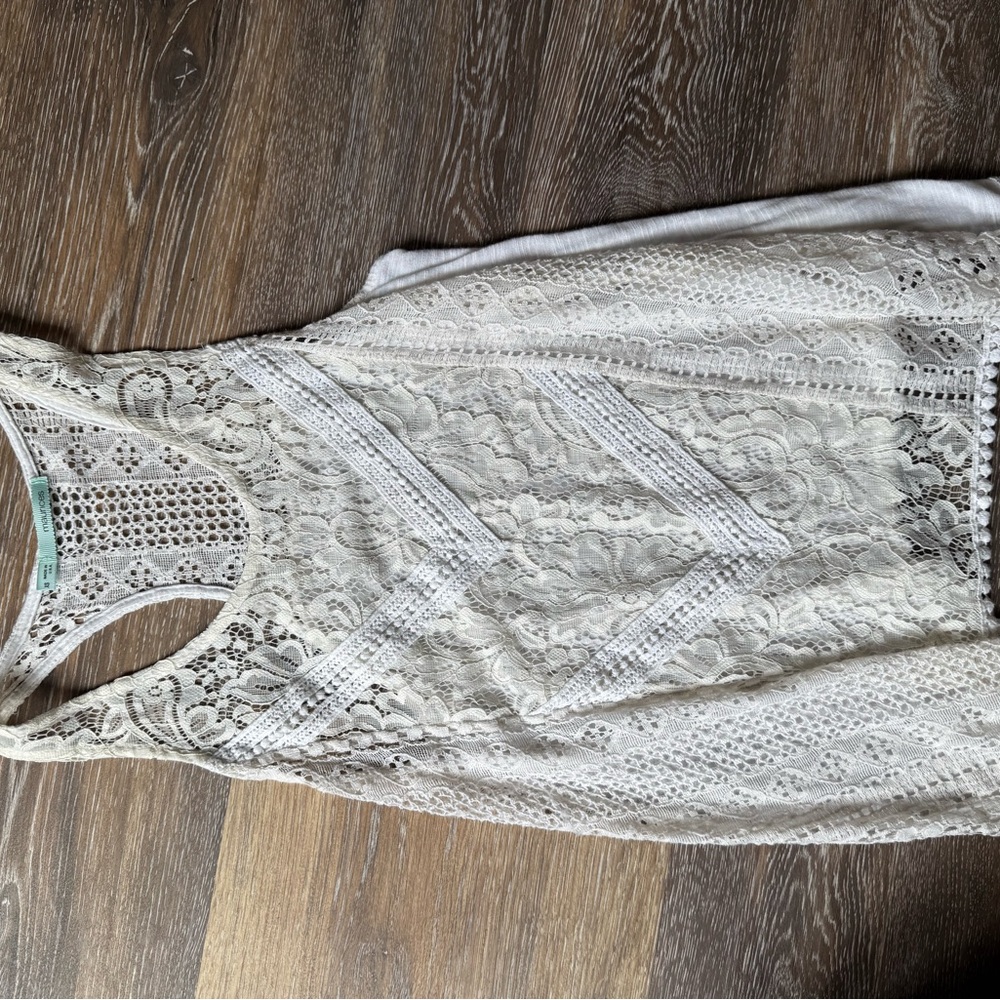 Maurices White Lace Tank Top